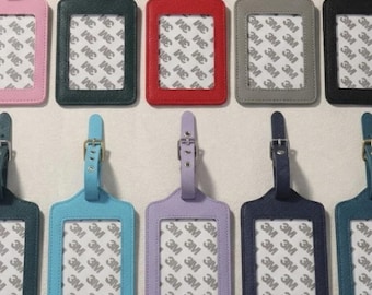 Etiqueta de equipaje de punto de aguja autoacabado de 2x3, etiqueta de viaje para coser tú mismo