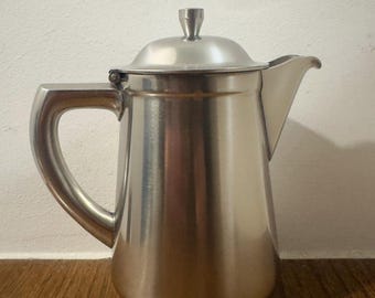 Cafetera WMF Cromargan – 1973, acero inoxidable alemán, estilo moderno de mediados de siglo