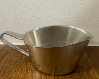 WMF Cromargan Sauce Boat: 1970s Mid Century Stainless Steel Gravy Jug