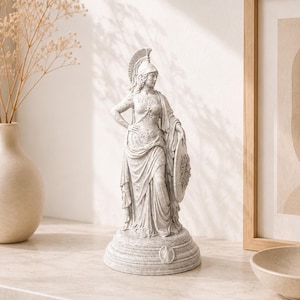 Griechische Göttin Athena Statue Antike Marmor optik