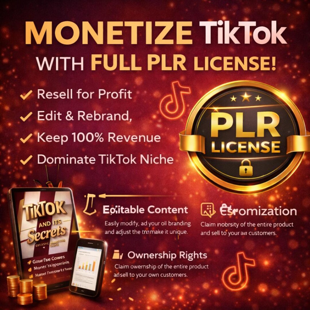 Formation marketing TikTok 2026 + Licence PLR | Guide de monétisation ...