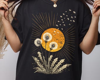 Dandelion Sun Shirt, Oversize, Womens, Unisex T-shirt