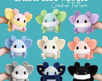 Wzór na szydełko dla początkujących: ćma amigurumi (do pobrania w wersji cyfrowej)
