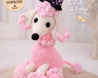 Wzór na szydełko chihuahua pudel amigurumi w formacie PDF, samouczek wykonania pluszowego szczeniaka, natychmiastowe pobranie miniaturowego pieska