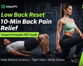 10-Minuten-Übungen zur Linderung von Rückenschmerzen - Ischias & Hip Ausrichtungs-Routine (PDF-Download)