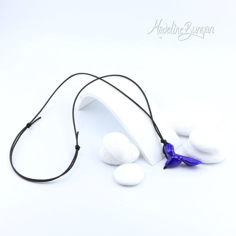 Glass Flying Bird Necklace Choose your Colour Adjustable Long Cord image 3