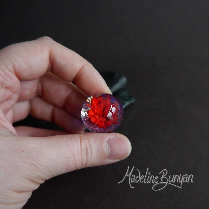Everlasting Red Rose /& heart Marble Gift for Her