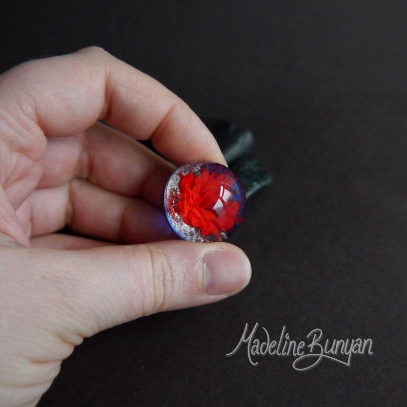 Everlasting Red Rose /& heart Marble Gift for Her
