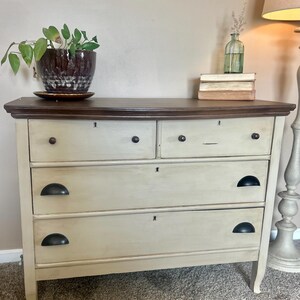 distressed cream dresser Arlo French Country Distressed Cream Reclaimed Pine Wood Dresser
