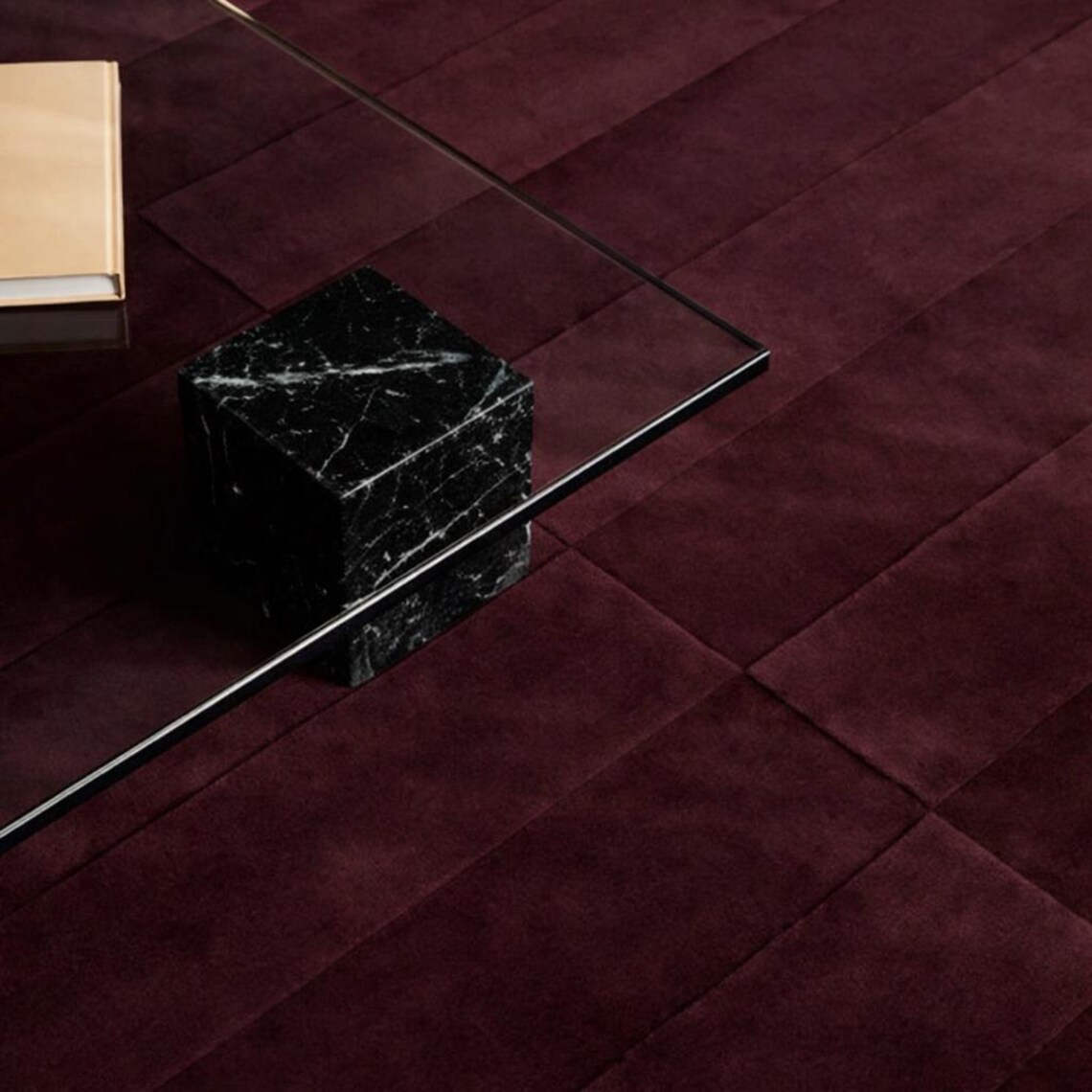 Luxury Burgundy Velvet Quilted Area Rug 4x6 5x7 6x8 7 X 10 Ft – Modern ...