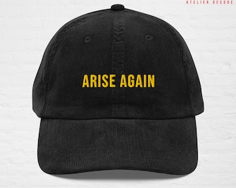 Geborduurde corduroy pet alleen waterpas ARISE AGAIN - Vintage Minimalist Streetwear