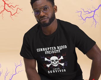 T-shirt World of Warcraft Corrupted Blood Incident | WoW Pandemic Survivor 2005 | Klassiek gamer-T-shirt | Cadeau voor WoW-fans