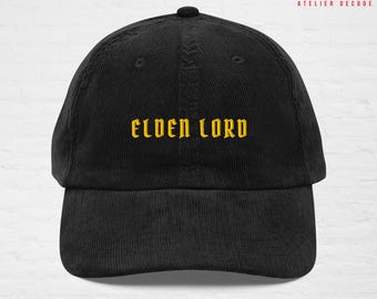 Bestickte Cord Cap Elden Ring ELDEN LORD - Vintage Minimalist Streetwear