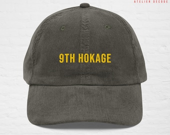 Geborduurde corduroy pet Naruto 9TH HOKAGE - Vintage minimalistische streetwear