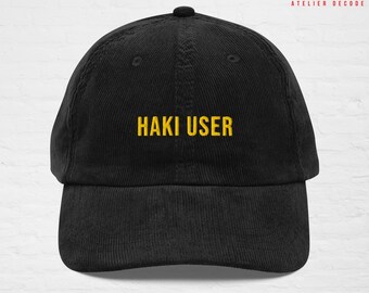 Geborduurde corduroy pet uit één stuk HAKI USER - Vintage Minimalist Streetwear