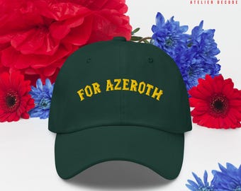 Bestickte Dad Cap World of Warcraft FOR AZEROTH - Cap aus 100% Chino Cotton Twill