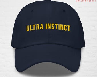 Geborduurde Dad Cap DBZ ULTRA INSTINCT - 100% katoenen hoed - Minimalistisch Dragon Ball Z-cadeau