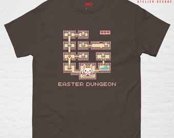 Gaming-T-shirt: Easter Dungeon | Cadeau voor gamer | Shirt retro-RPG-videogame voor tieners en volwassenen