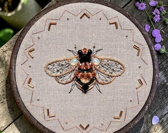 Bead Embroidery Kit Beaded Bug Kit Insect Art DIY Handmade Jewelry Craft Gift Adults