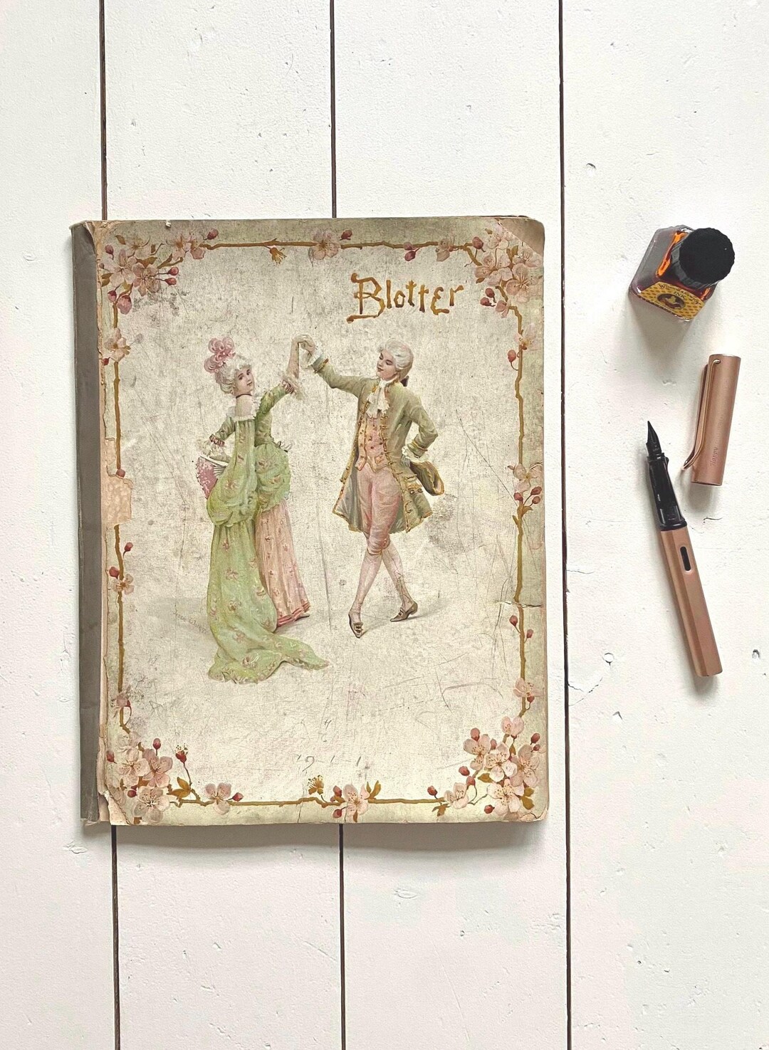 Vintage Edwardian Desk Blotter Antique Stationery 1906 Notebook Journal ...