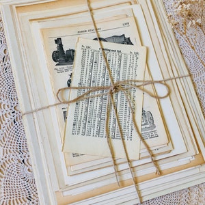 Páginas de livro vintage lixo diário efêmera pacote de papel artesanato pacote scrapbooking snailmail decoupage fornecimento sépia casamento