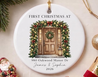Custom New House Christmas Ornament, Personalized First Christmas at Our New Home Ornament 2026, Housewarming Gift, First Home Christmas
