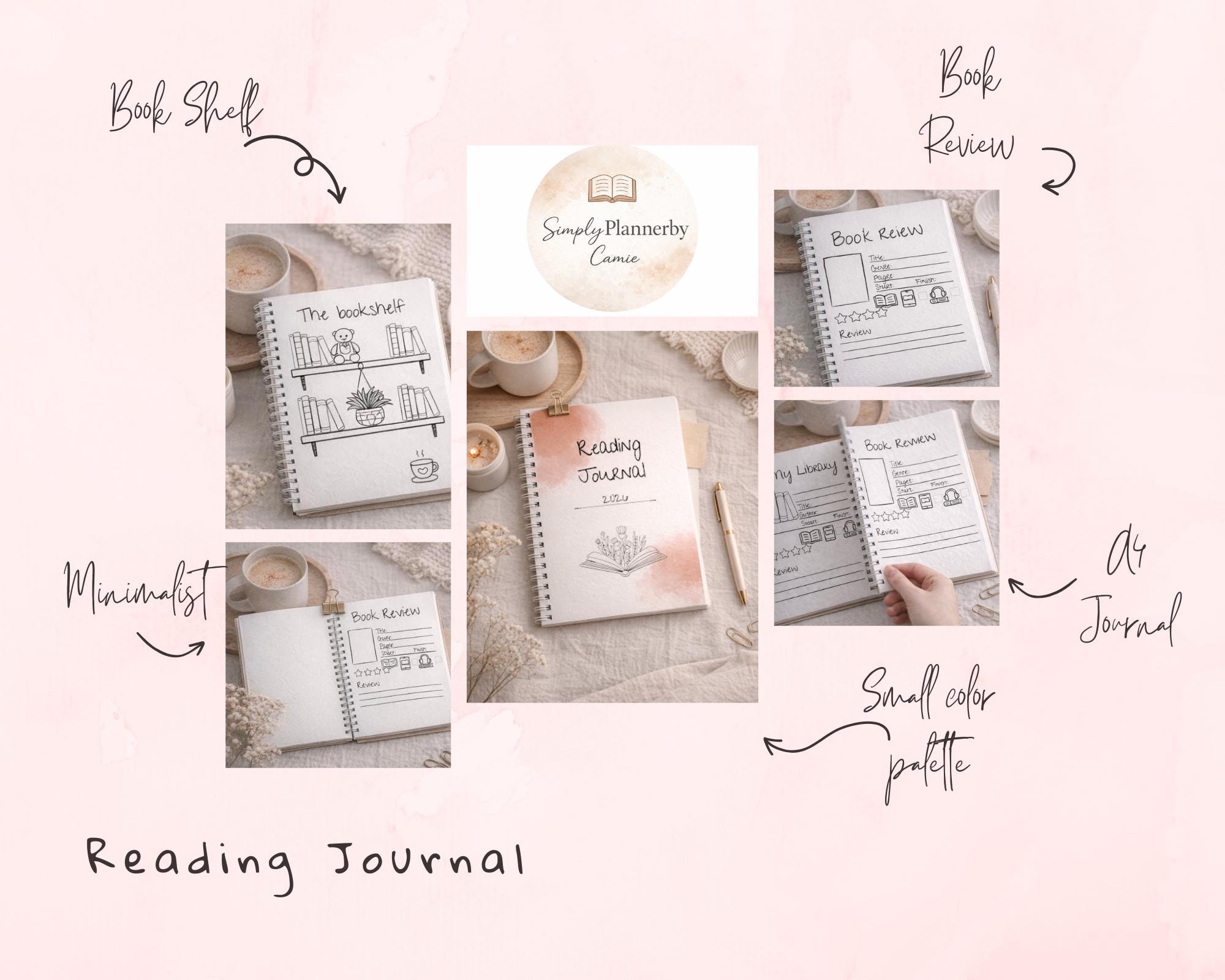 Printable Reading Journal 2026- Minimalist Book Tracker & Review ...