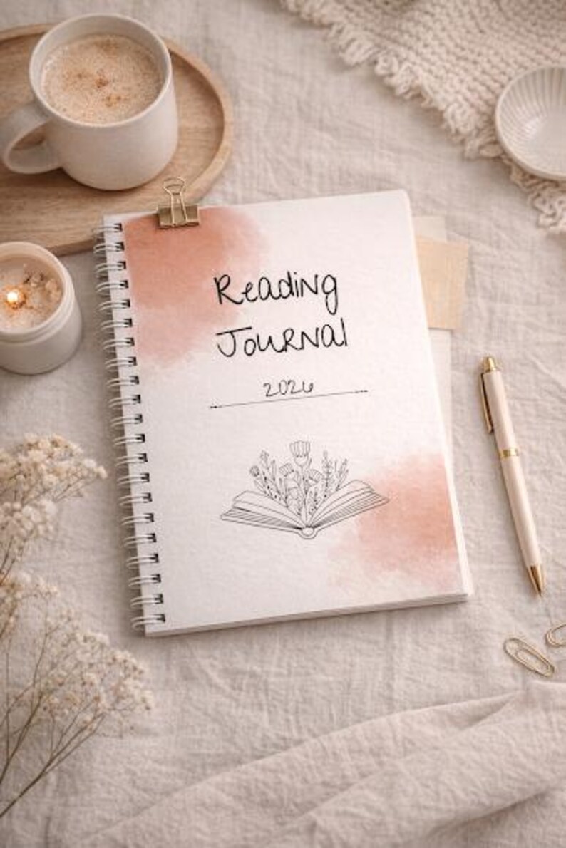 Printable Reading Journal 2026- Minimalist Book Tracker & Review ...