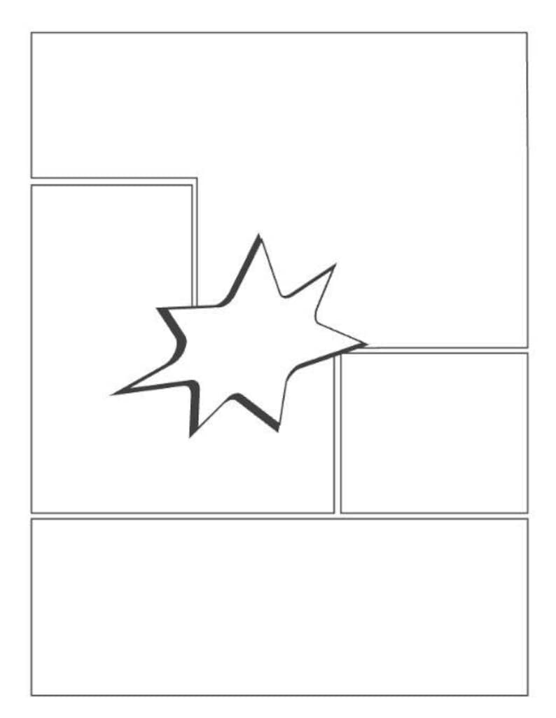 Blank Manga Comic Strip Pages | 60 Panel Layout Templates (digital ...