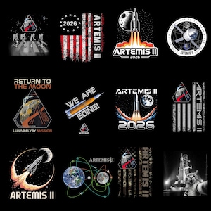 Artemis II Launch to The Moon 2026 PNG, Greek Mythology Clipart, Moon Archer Silhouette (Digital Download)