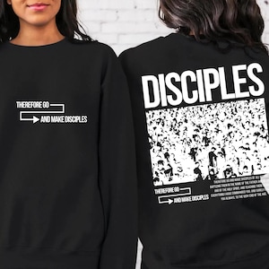 Therefore Go Make Disciples Of All Nations PNG: Christian Bible Verse Design Church Faith png Retro Scripture Art (Digital Download)