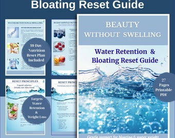 Water Retention & Bloating Reset Guide | 10 Day Detox Meal Plan| Reduce Swelling, Water Weight Puffiness | Printable PDF | Digital Download