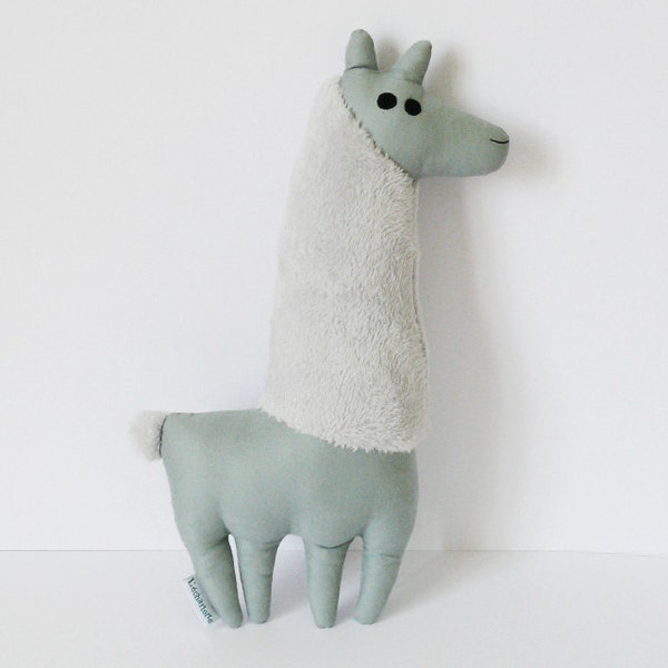 Jeanne the grey lama plush - Free shipping - Ready to ship