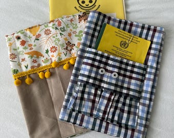 Baby record booklet cover made of fabric – customizable – handmade – sustainable – gift for newborns