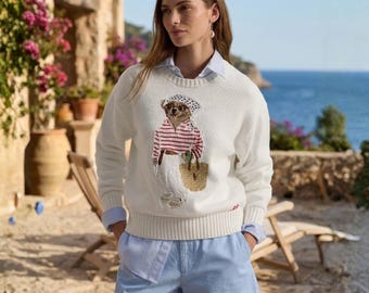 Authentischer Polo Ralph Lauren Strickpullover in klassischem Preppy Style