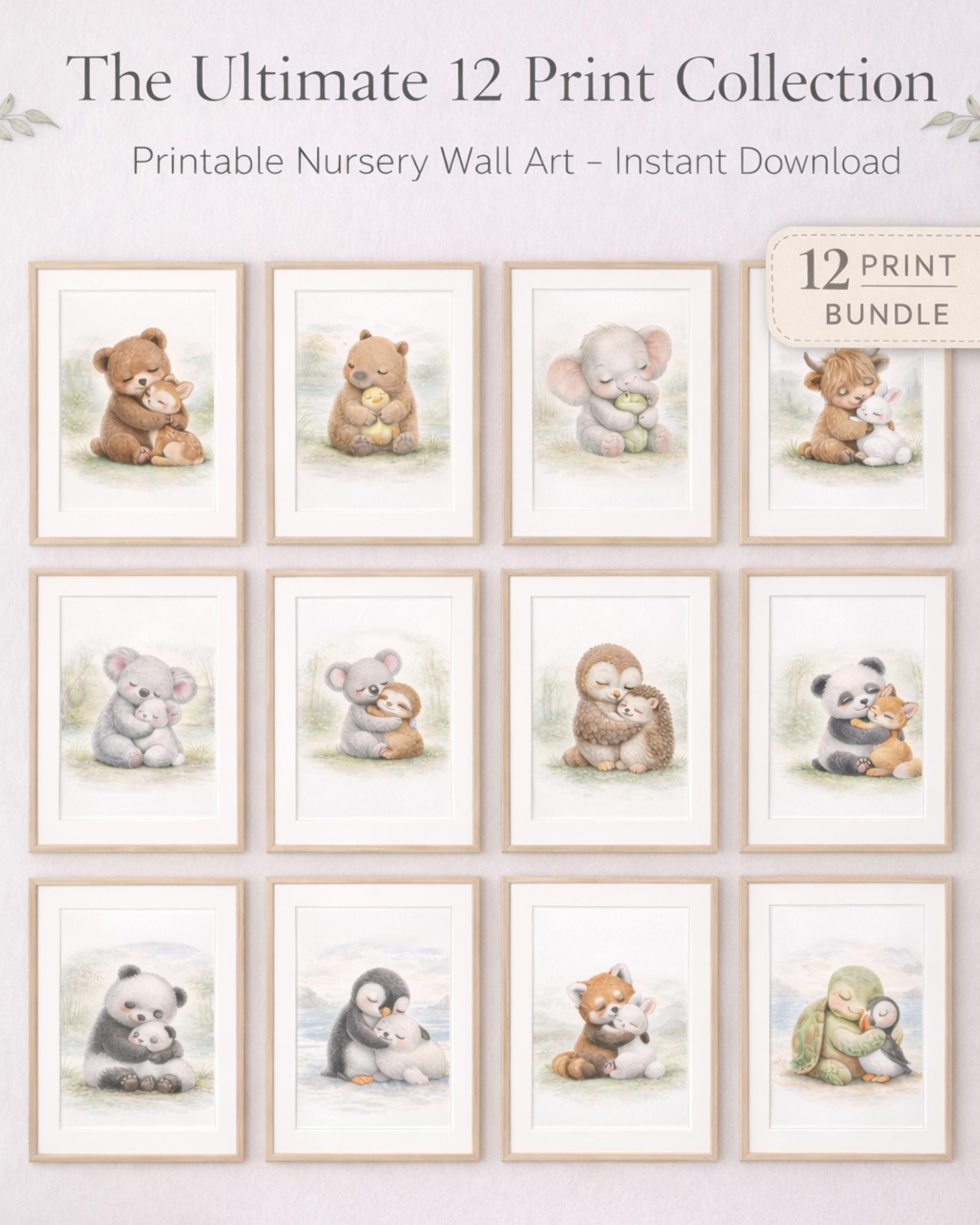 Baby Panda Nursery Print – Woodland Panda & Baby Wall Art – Cute Baby ...