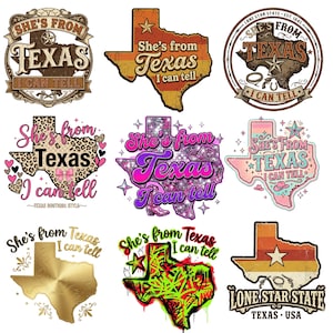 Hon är från Texas PNG-paket | Western Cowgirl Design, Texas självständighetsdag, hooking Texas PNG | Texas State Png Texas Girl (digital nedladdning) bild 1
