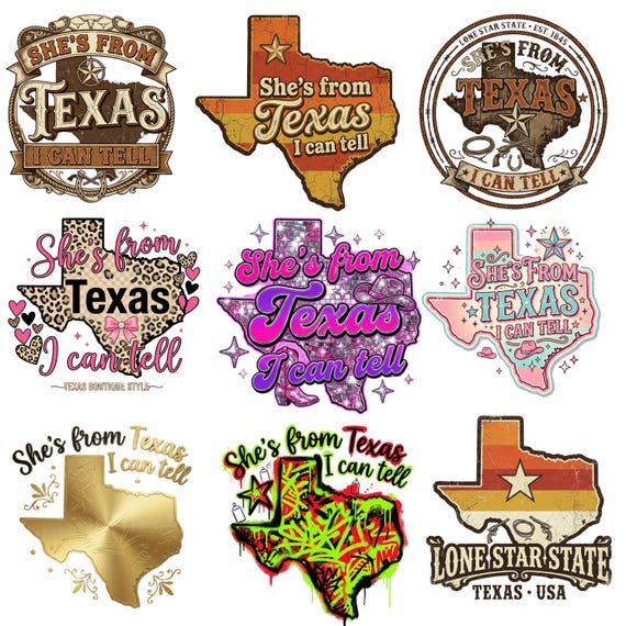 She’s From Texas PNG bundle | Western Cowgirl Design,Texas Independence day,hoosing Texas PNG| Texas State Png Texas Girl (Digital Download)
