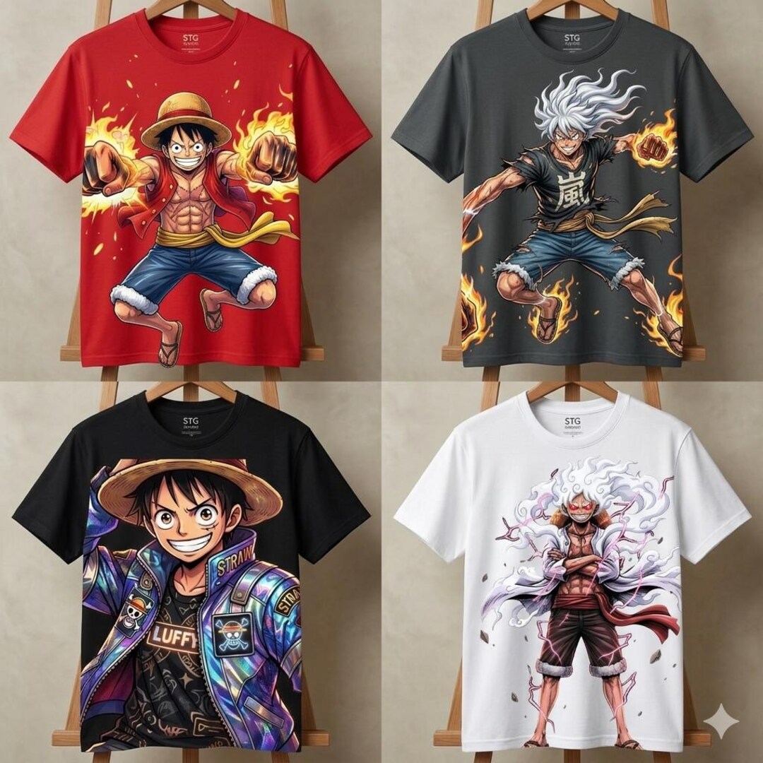 One Piece Luffy Gear 4 Premium, Monkey D Luffy Anime Wall Art, Fire ...