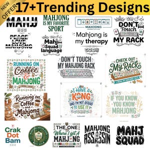 17+ Mahjong SVG-paket: Mahjong-citat SVG, rolig Mahjong-tröjadesign, Cricut-klippfil PNG Mahjong-present Cricut & Silhouette Svg|png.