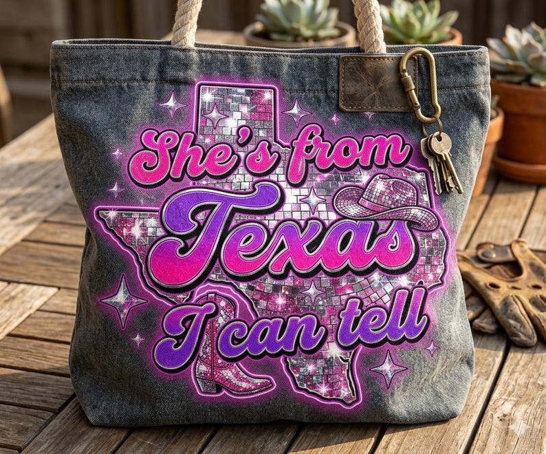 Hon är från Texas PNG-paket | Western Cowgirl Design, Texas självständighetsdag, hooking Texas PNG | Texas State Png Texas Girl (digital nedladdning) bild 5