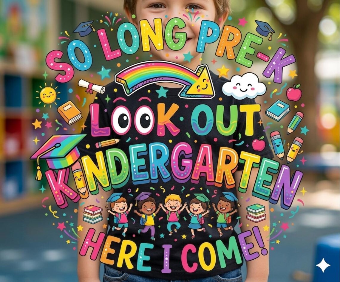 Kindergarten Graduation 2026 PNG Bundle | Pre-k Graduate Shirt Design ...