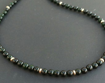 Green Sandstone 14kt Gold Filled Necklace