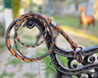 Handgefertigte Bullwhip aus Rindsleder - Schlangenpeitsche im Indiana Jones Style