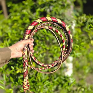 Handmade Cowhide Leather Bullwhip Indiana Jones Style