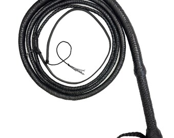 16-Plait Handgemachte Rindsleder Bullwhip 4 ft bis 16 ft Indiana Jones Style