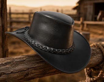 Handgefertigter Cowboyhut aus Rindsleder