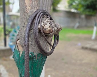 Handgefertigte Bullwhip aus Rindleder, Indiana Jones Style