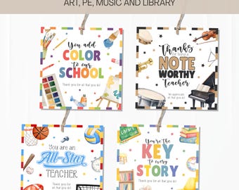 Specialerbjudanden Lärare Presentetiketter Paket, Bild, Idrott, Musik, Bibliotek Uppskattning (Digital Nedladdning)