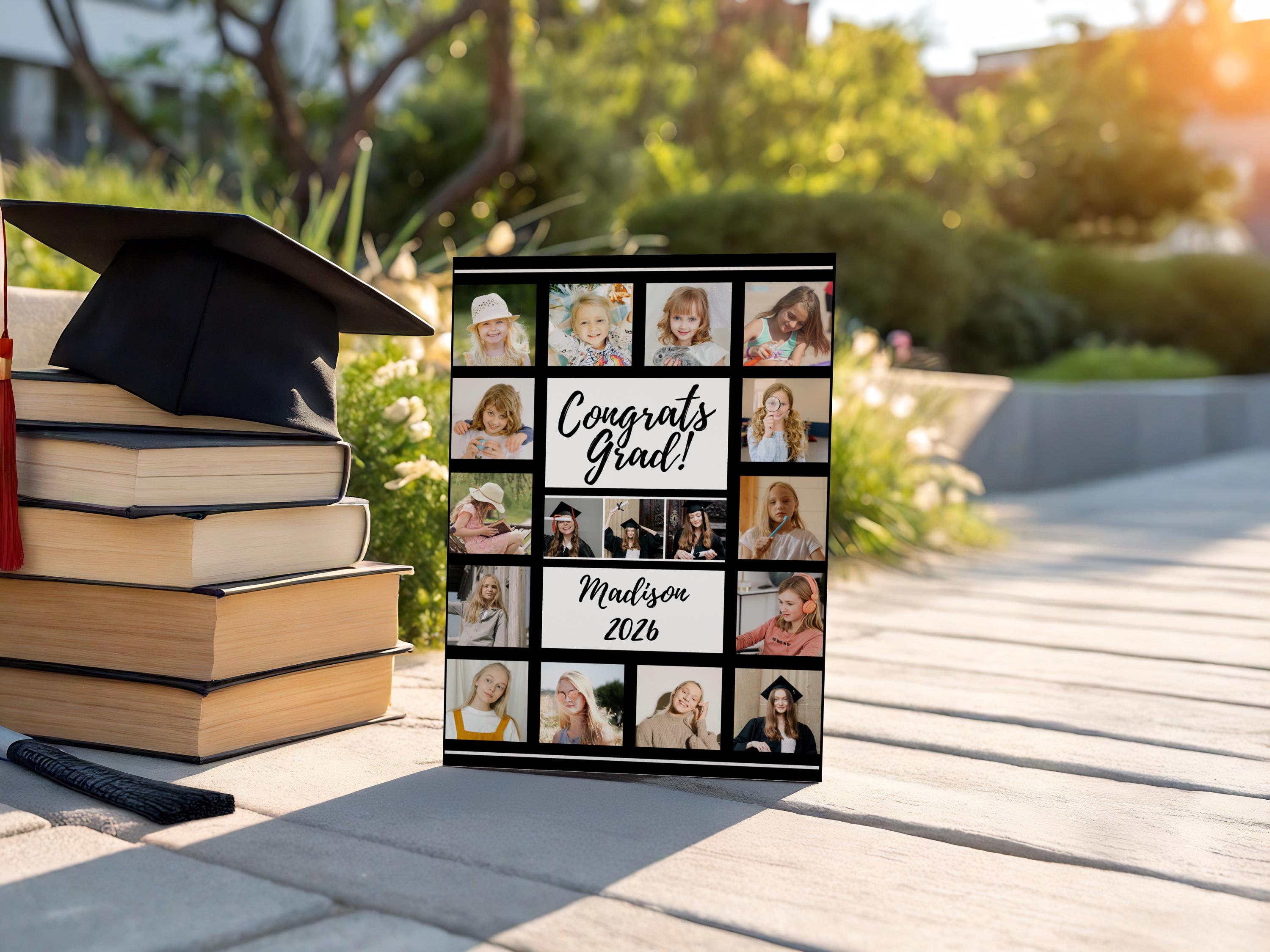 Graduation Photo Board Bundle Editable Canva Template + Printable 8 ...